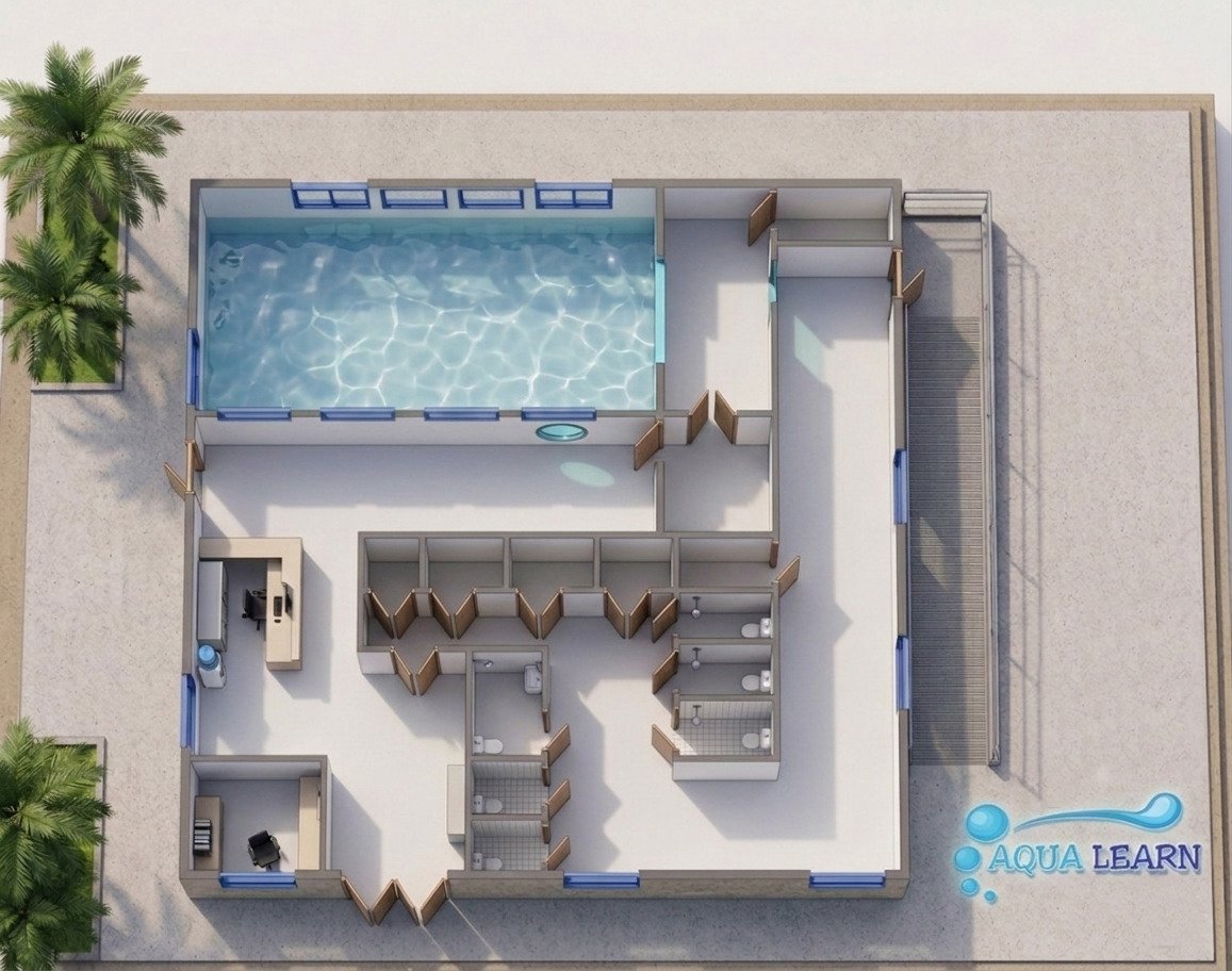 Vue aérienne du plan AquaLearn Center